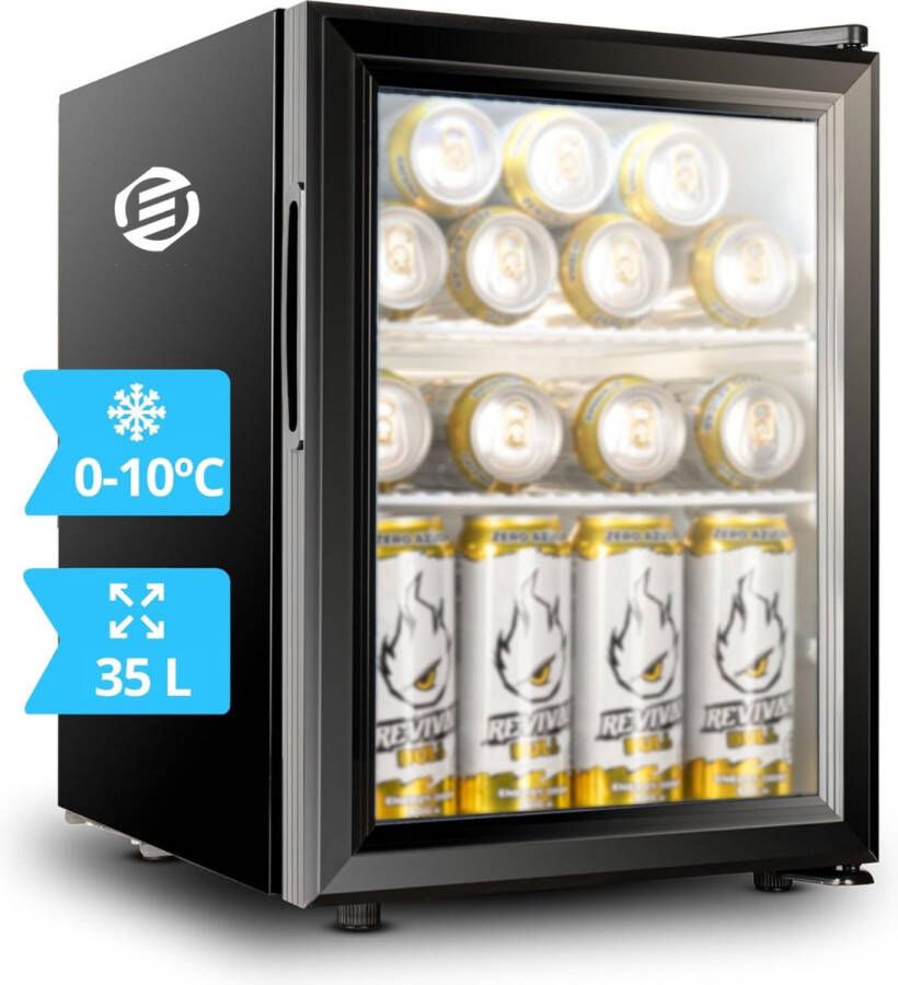 Equivera Mini Fridge for Drinks Kleine Koelkast Mini Koelkasten Minibar Mini Fridge Mini Koelkast Mini Koelkastje Must have voor in Huis!