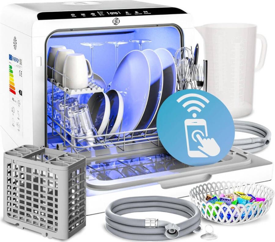 Equivera Mini Vaatwasser Campingvaatwasser Vrijstaande Vaatwasser Afwasmachine Premium