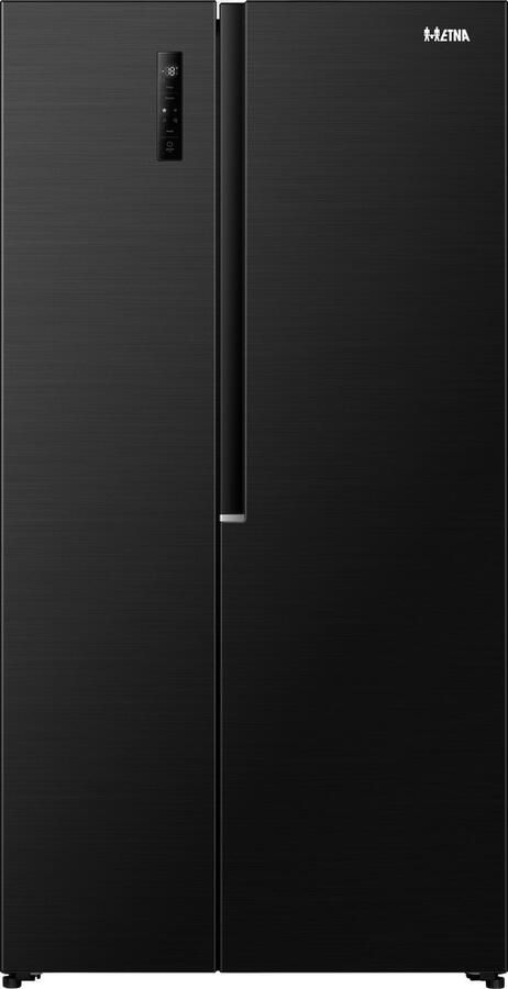ETNA AKV6178ZWA Amerikaanse koelkast No-Frost 178 cm hoog 544 liter Energielabel C Invriesvermogen 12 kg 24u Geluidsniveau 37 dB LED Display SuperCool FastFreeze Deuralarm Interter Compressor Multi Airflow Energy Saving