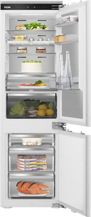 ETNA KCD9178CNF Koel-vriescombinatie Energielabel C 34dB (A) Metal Tech Cooling No Frost Multi-Air Flow CoolFresh SmartZone Super Cool Fast Freeze Inverter Compressor ConnectLife 252 Liter