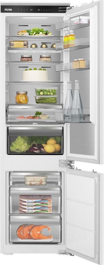 ETNA KCD9194CNF Koel-vriescombinatie Energielabel C 34dB (A) Metal Tech Cooling No Frost Multi-Air Flow CoolFresh SmartZone Super Cool Fast Freeze Inverter Compressor ConnectLife 284 Liter