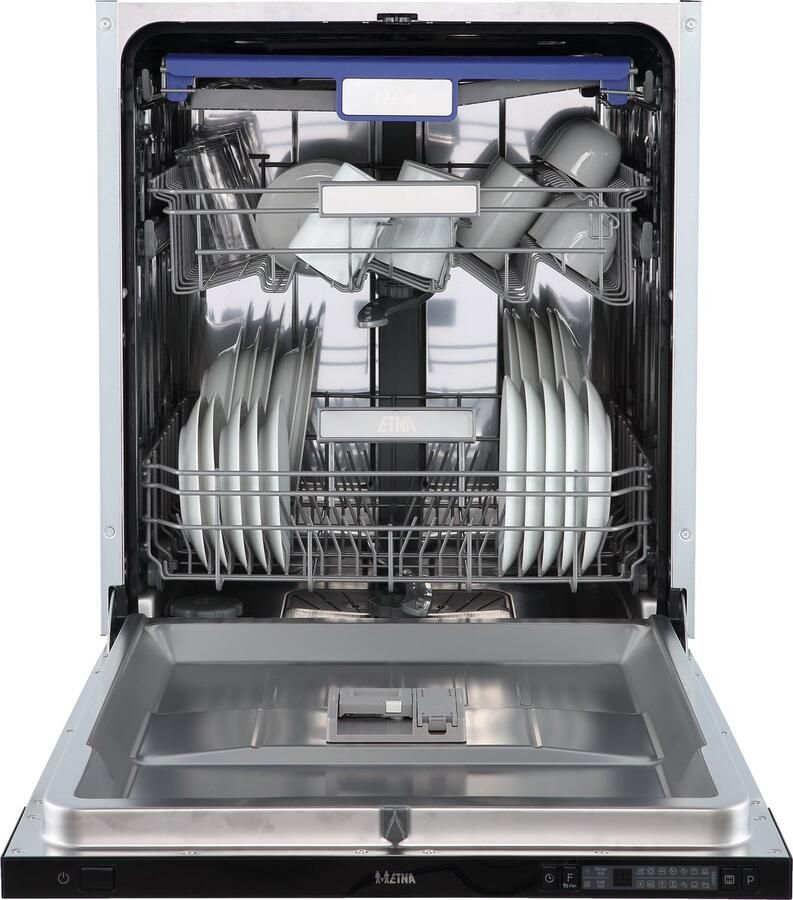ETNA VW542B inbouw vaatwasser 60 cm RVS Energieklasse B 14 couverts 9 programma's LED binnenverlichting vloerprojectie