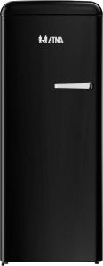 ETNA KVV7154LZWA Retro koelkast met vriesvak Linksdraaiend Zwart 154 cm