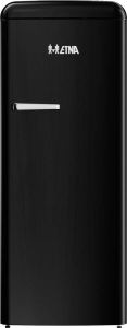ETNA KVV7154ZWA Retro koelkast met vriesvak Zwart 154 cm