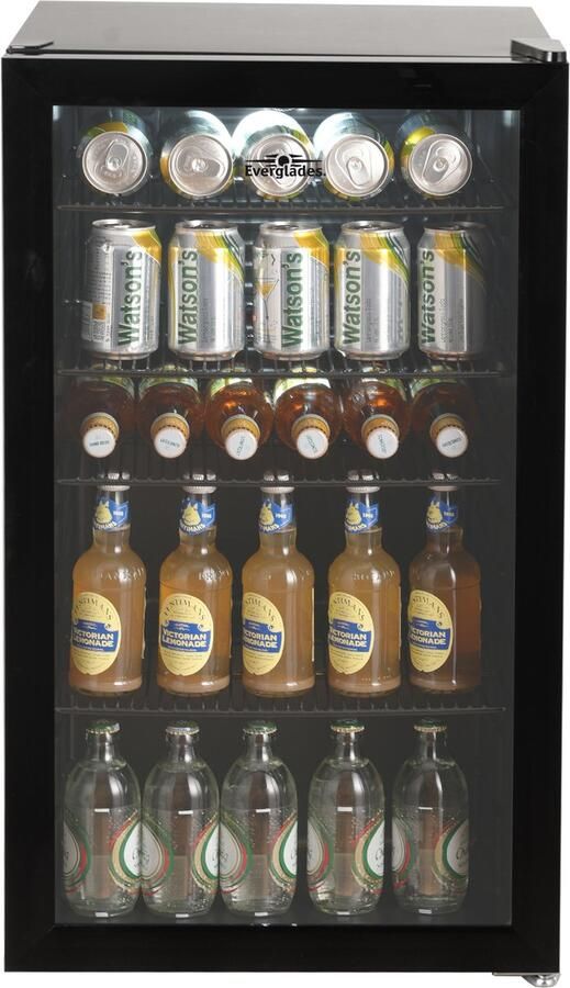 Everglades EVBC20981MB Beverage Koeler 98 Liter Modern Zwart D Klasse 5 Jaar Garantie