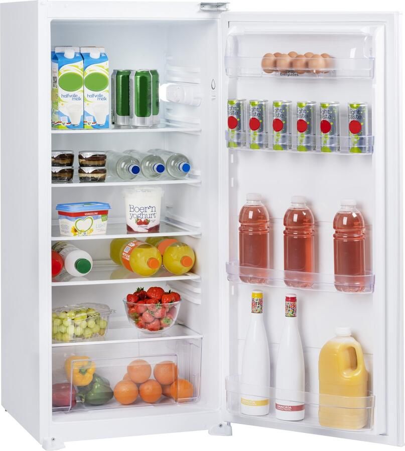 Everglades EVBI61221 Inbouwkoelkast 122CM E-Klasse 193 Liter Sleepdeur 5 Jaar Garantie