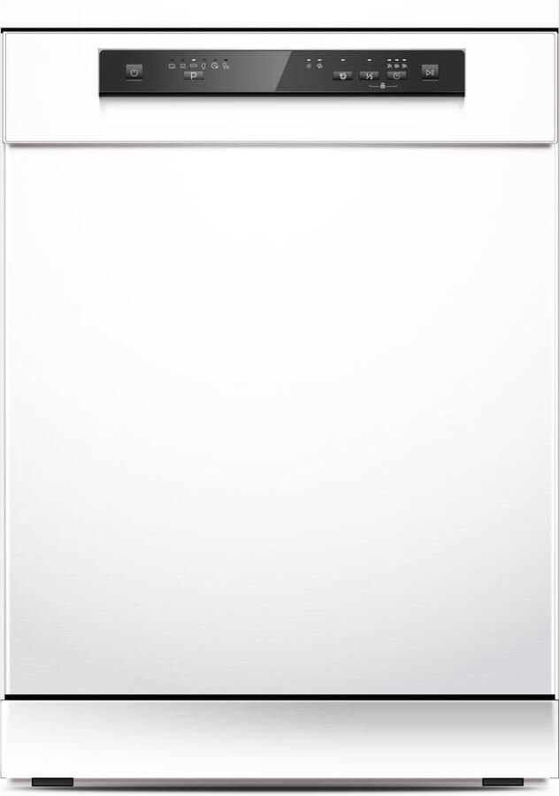 Everglades EVDW61450BW Vrijstaande Vaatwasser Wit B-Klasse 14 Couverts 42dB Zeer Stil Verkort Programma 5 Jaar Garantie