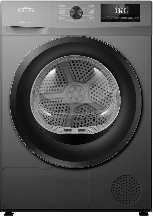Everglades EVHP7056DG Warmtepompdroger Titanium Gray D-Klasse 109kWh 7KG 15 Programma's Einduitstel 5 Jaar Garantie - Foto 2