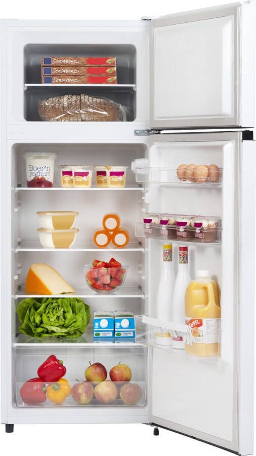 Everglades EVTD3024 Dubbel-Deurs Koelkast Wit 206 Liter E Klasse 5 Jaar Garantie