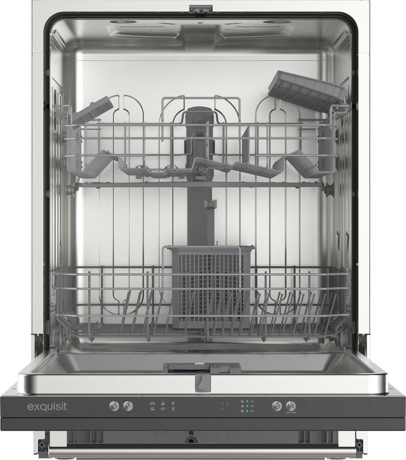 Exquisit EGSP2314-E-450D Inbouw vaatwasser Volledig Geïntegreerd 14 Couverts Bestekkorf 6 Programma's 60 CM