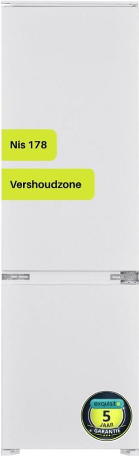 Exquisit EKGC270-70-E-040E Inbouw koel-vriescombinatie 249 liter Vers zone 5 Jaar garantie Wit - Foto 1