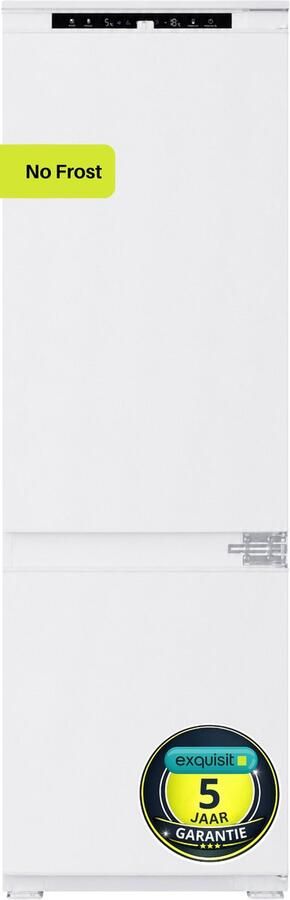Exquisit EKGC270-75-E-NF-040E Inbouw Koel-vriescombinatie – 5 jaar garantie 253 liter – No Frost – Energielabel E – Wit