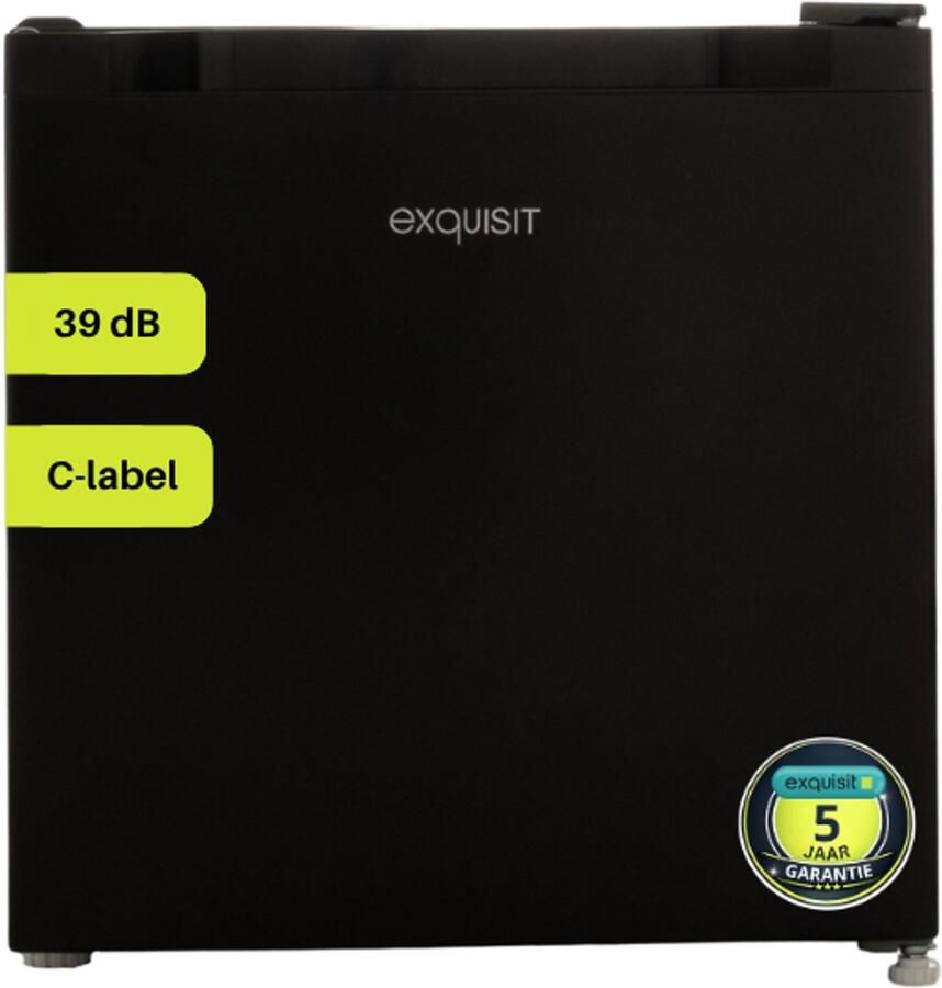 Exquisit GB40-050CB 5 Jaar garantie Vrijstaande kleine vriezer Barmodel Instelbaar als Koeler 31 Liter 39dB Zwart