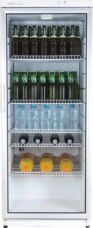 Exquisit GKS290-GT-280-EW Horeca Koelkast 290 Liter Wit Met LED verlichting