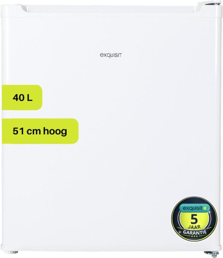 Exquisit KB05-V-040EW Mini koelkast Vrijstaand 5 Jaar Garantie 40 Liter Wit