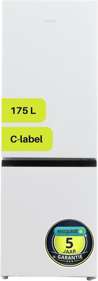 Exquisit KGC231-60-010CW 2+3 jaar garantie Koel-vriescombinatie Energielabel C 175 Liter 39dB Wit - Foto 3