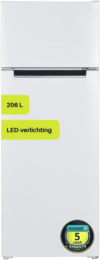 Exquisit KGC270-45-040DW Koelvriescombinatie 5 Jaar Garantie Wit 206 liter