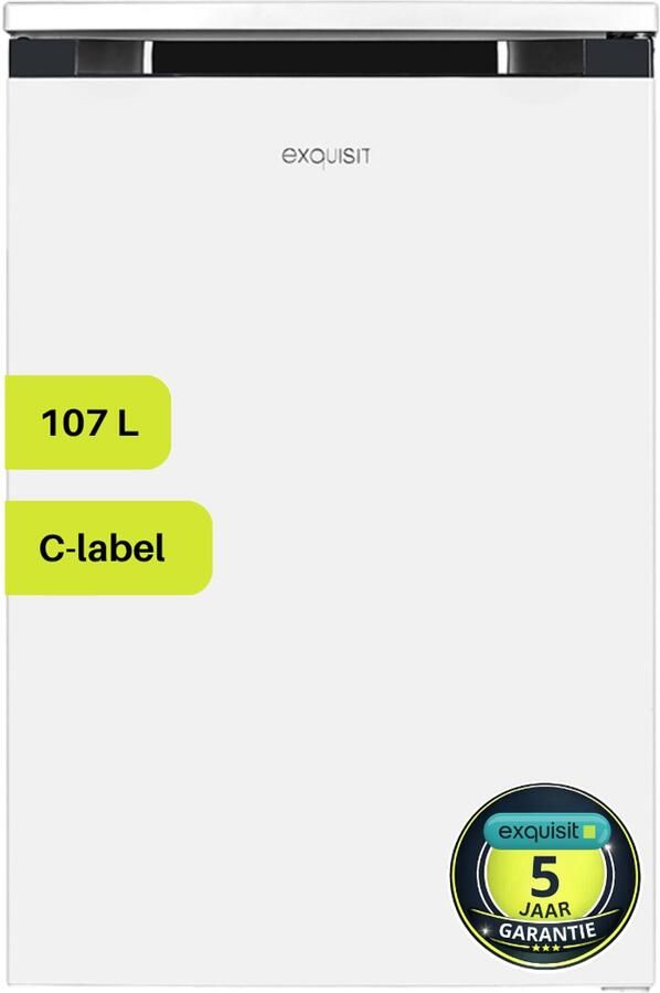 Exquisit KS16-4-051CW Tafelmodel koelkast 5 Jaar Garantie C label Met vriesvak 107 liter Wit