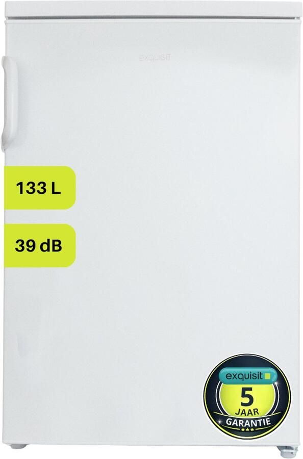 Exquisit KS16-V-H-010DW Koelkast Tafelmodel 133 Liter 5 Jaar Garantie Energielabel D LED verlichting 39dB Wit