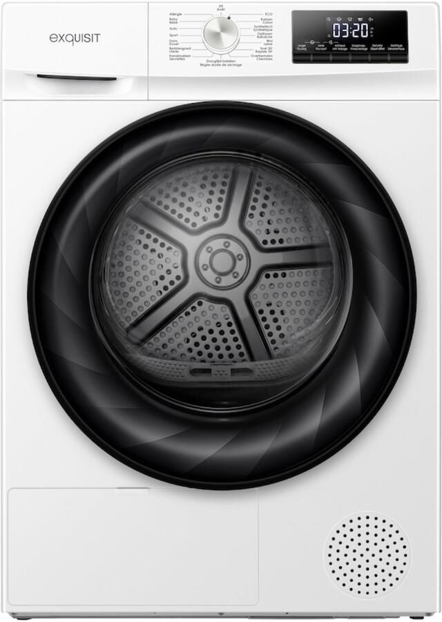 Exquisit TWP8080-010C Warmtepompdroger C Label 8 Kilo 5 Jaar Garantie