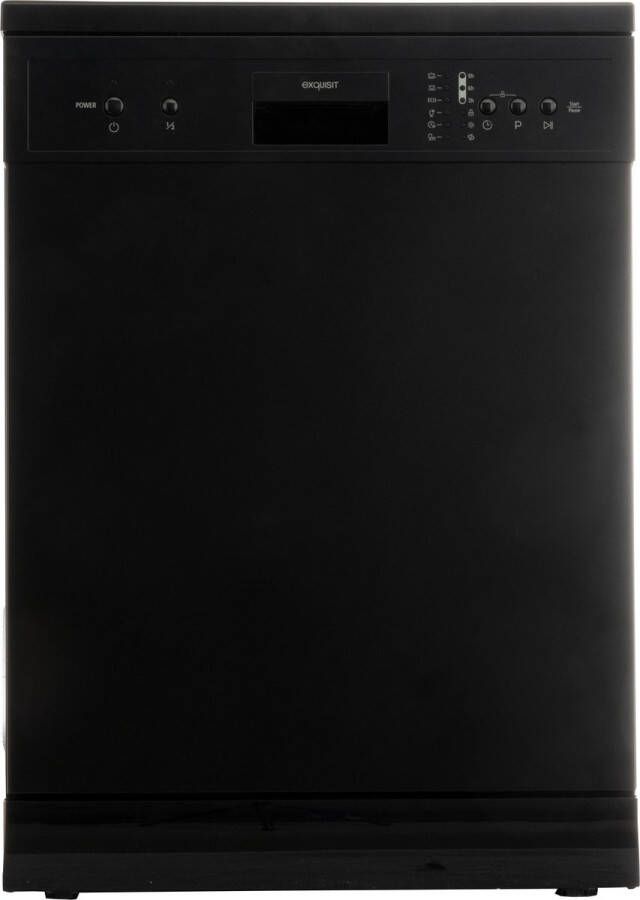 Exquisit GSP8314-030DB 5 Jaar garantie Vaatwasser Vrijstaand Startuitstel 14 Couverts 44dB Zwart