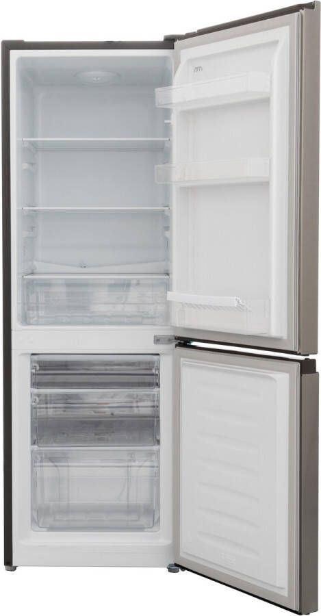 Exquisit KGC231-60-010EI 5 Jaar garantie Koel-vriescombinatie 175 Liter 39dB Inox