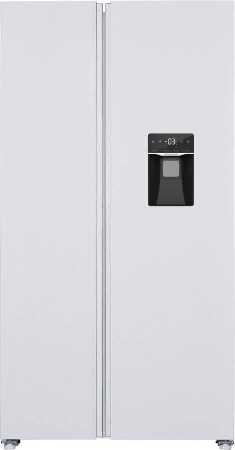 Exquisit SBS146-WS-041EW 5 Jaar garantie Amerikaanse koelkast Waterdispenser Display No Frost 439 liter Wit
