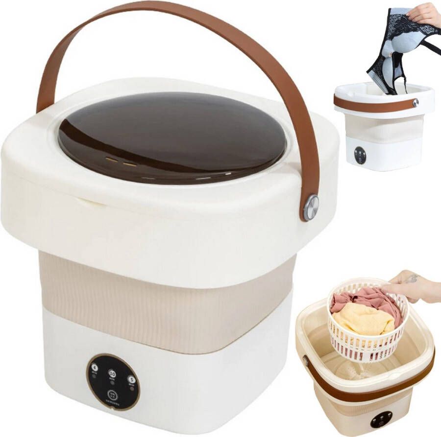 FOLDABLE Mini Draagbare Kleine Opvouwbare Reiswasser Wasmaschine Kleding & Lingerie 11L Willekeurige kleur
