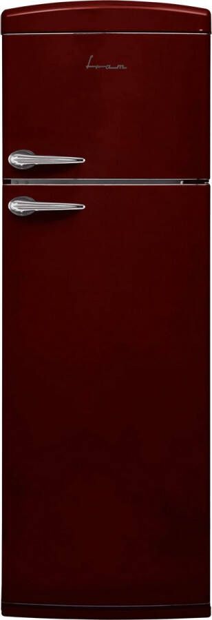 Fram FDD-VRR311BDE++ Koel-vriescombinatie – Retro Design – 311 L – LED Verlichting – Mechanische Bediening – 5 Jaar Garantie – Bourgondisch Rood