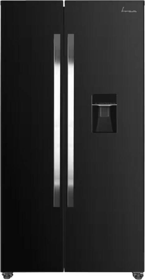 Fram Koelvriescombinatie met Waterdispenser Full No Frost Amerikaanse Koelkast 439 Liter LED-display met Touch-bediening 5 Jaar Garantie Zwart