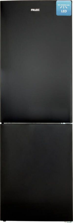 Frilec BONN328-040BB Koel-vriescombinatie B label 5 Jaar garantie No Frost 323 Liter Met flessenrek Zwart