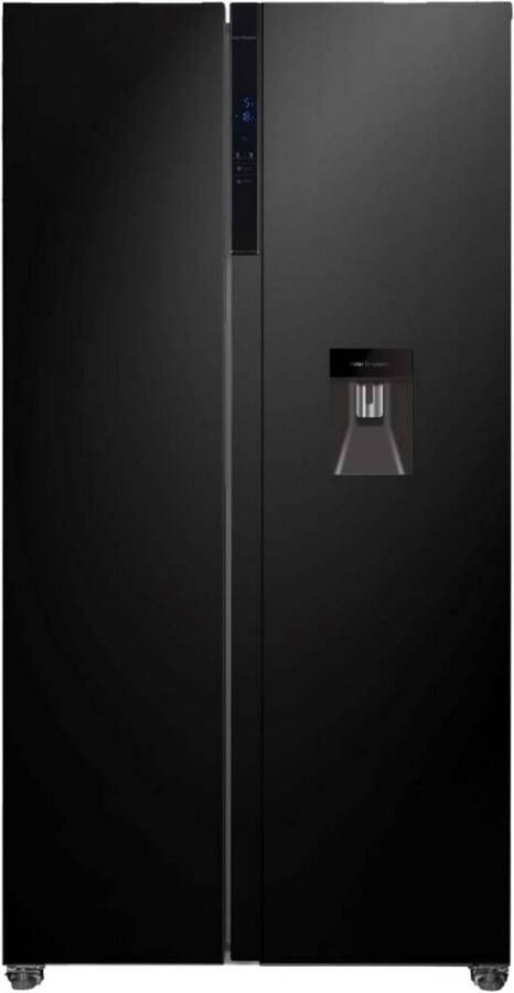 Frilec BONNSBS-680-WS-040CB Amerikaanse Koelkast Waterdispenser No Frost Energiezuinig C 5 Jaar Garantie Supervriezen 592 Liter Display Zwart - Foto 2