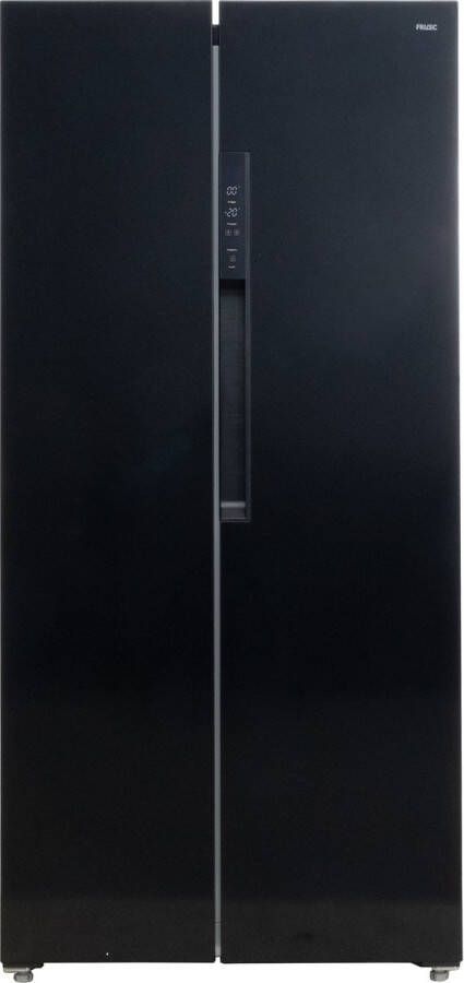 Frilec BONNSBS-238-200EB Amerikaanse koelkast No Frost Met Display 445 Liter Zwart