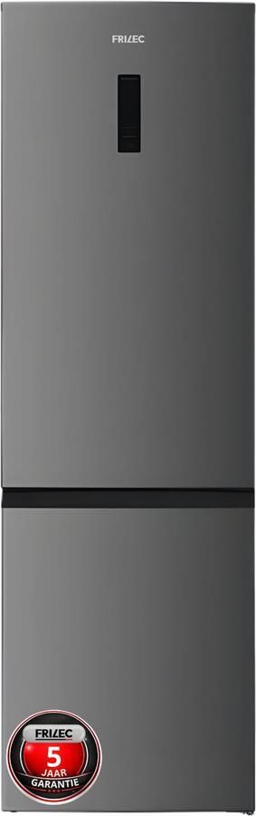 Frilec BONN388-NFD-040AIN Koelvriescombinatie Zuinig A-Label 201 cm Hoog Display Fast Freeze Multiflow 5 Jaar Garantie 377L No Frost Inox