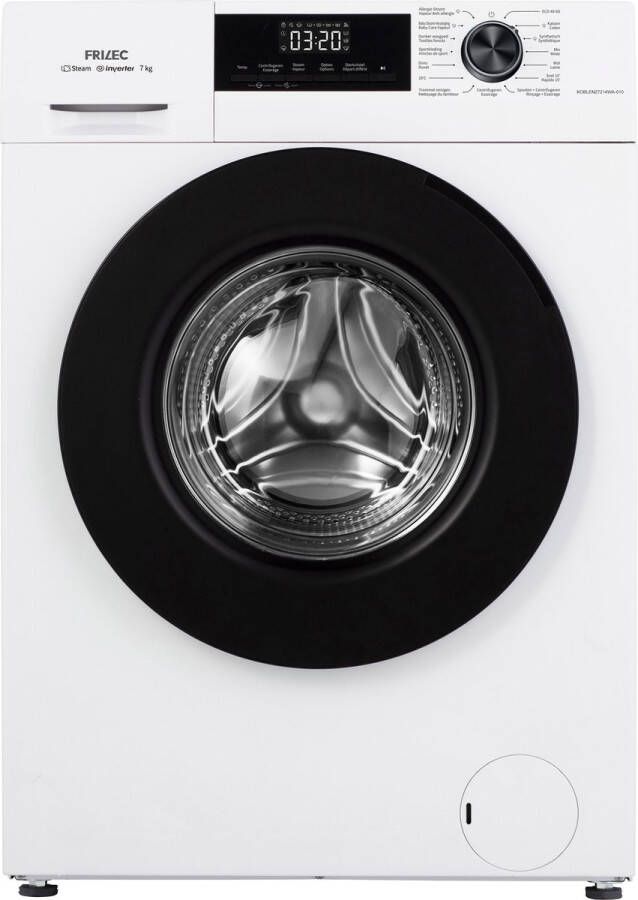 Frilec KOBLENZ7214WA-010 Wasmachine Energielabel A 7 kilo Trommelreiniging Met startuitstel Allergie Stoom 5 Jaar Garantie