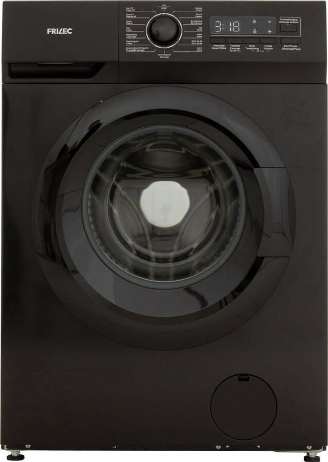 Frilec KOBLENZ8214WA-030B Wasmachine A label 8 Kilo Stoomprogramma 1400 toeren Zwart