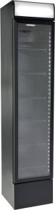 Gastro-Cool DC130 Slimline koelkast met glazen deur 150 Liter Zwart Zwart Zwart 135101