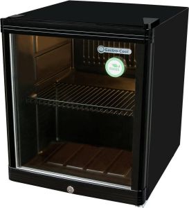 Gastro-Cool KW50 Mini koelkast met glazen deur 46 Liter Zwart Zwart Zwart 203100