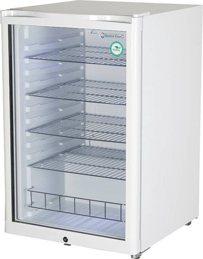 Gastro-Cool GD155 Flessenkoelkast met glazen deur 115 Liter Wit Wit Wit 248500