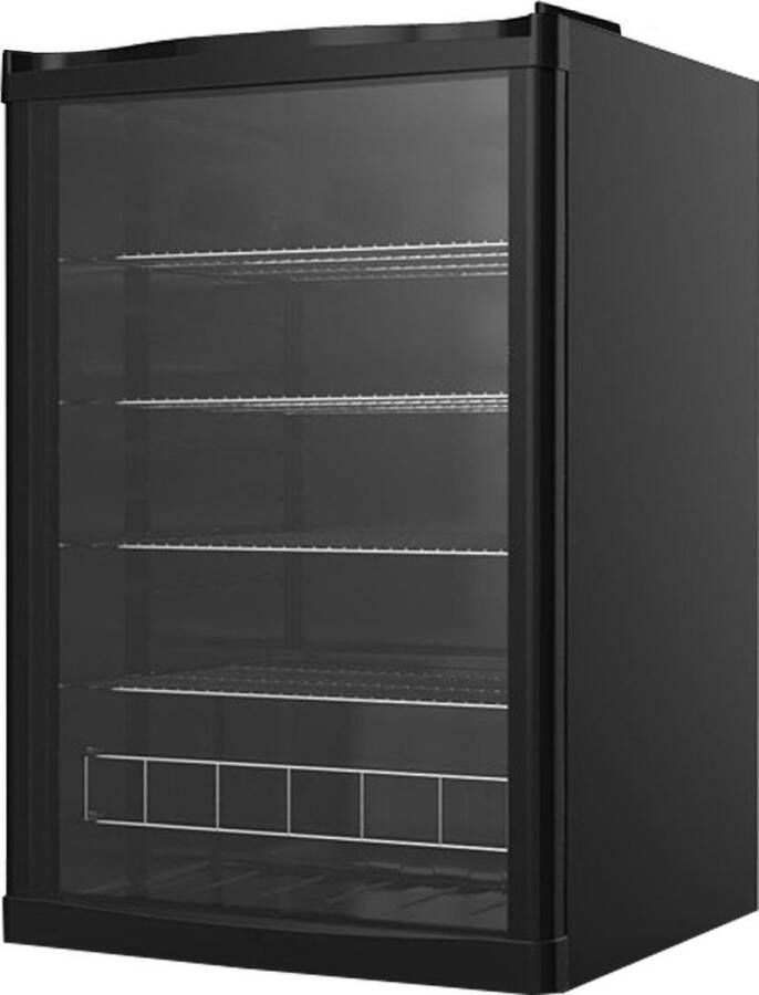 Gastro-Cool GD155 Flessenkoelkast met glazen deur 115 Liter Zwart Zwart Zwart 248100
