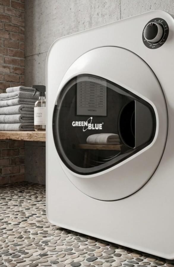 Green Blue GB405 Mini Wasdroger 3 kg – 830W Elektrische Luchtafvoerdroger – 5 Programma s – Vrijstaand of Wandmontage – Compact – Wit