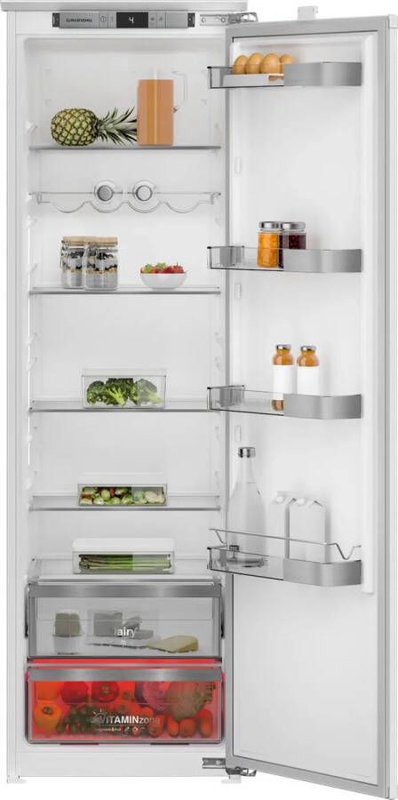 Grundig GSMI25740FN inbouw koelkast 309 L E Energie Deur op Deur