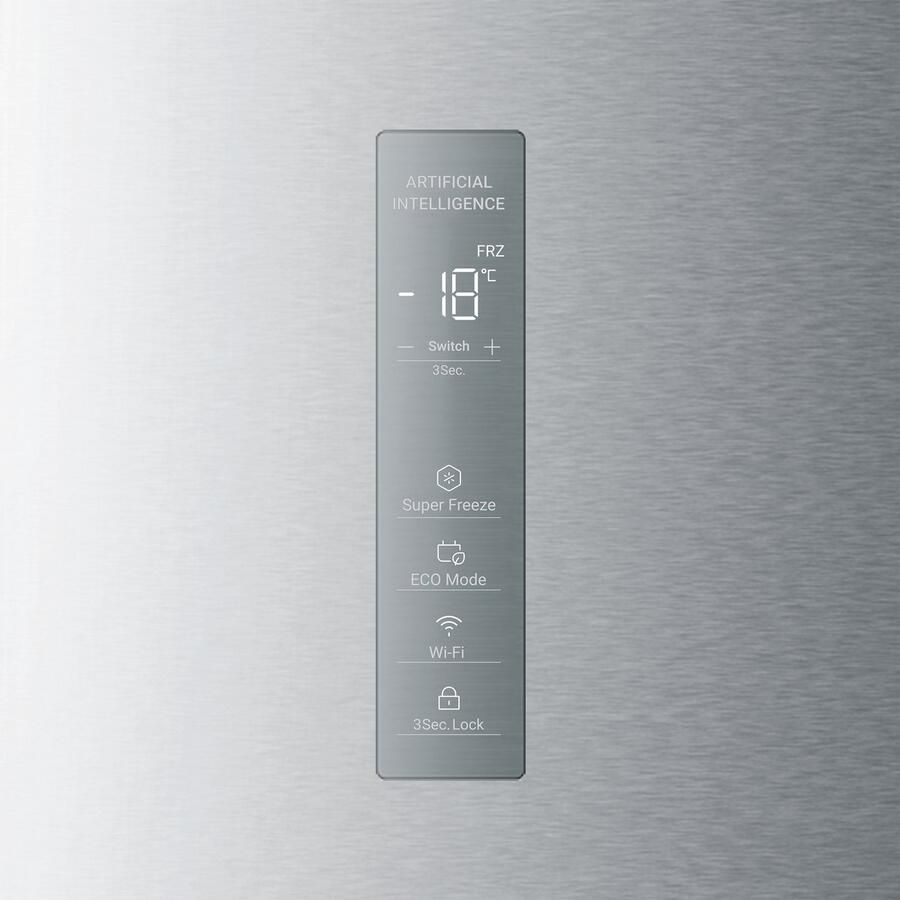 Haier H4F226SEH1 Vrieskast – 226 Liter – No Frost – 6 Vrieslades – RVS Look – Energiezuinig - Foto 2