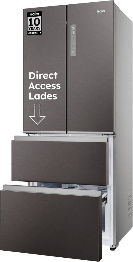 Haier HFR3718ENMD Koel-vriescombinatie 467L Total No Frost Direct Access lades 99% Air Surround Energieklasse E 10 Jaar Garantie op onderdelen