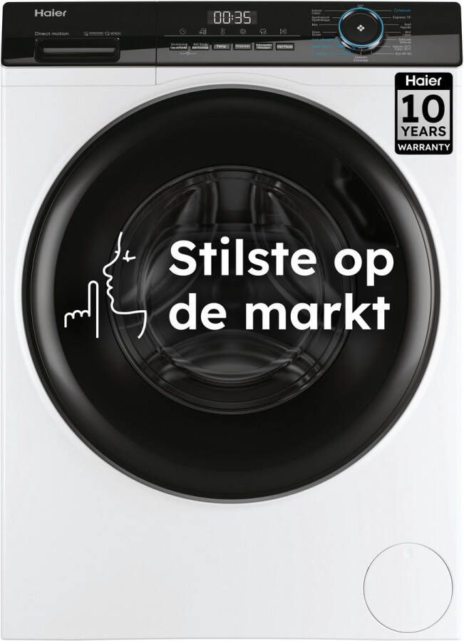 Haier HW80-B14939-DF De stilste wasmachine op de markt 8kg A- Stoombehandeling Antibacteriële Behandeling (ABT) 16 programma s- 10 jaar garantie op onderdelen