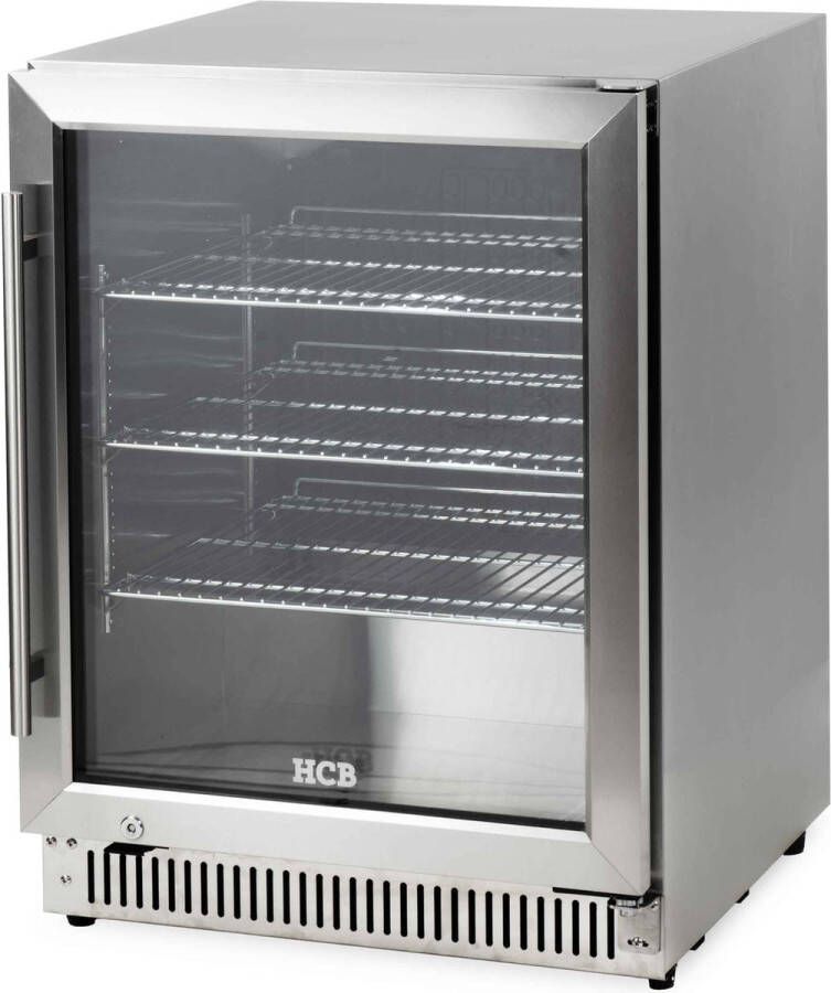 HCB Barkoeling klapdeur outdoor 150 liter RVS INOX 230V 49 kg 6824
