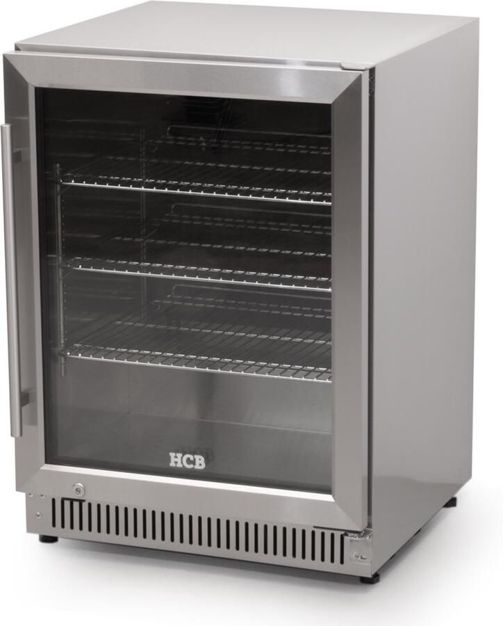 HCB Barkoeling klapdeur outdoor 150 liter RVS INOX 230V 49 kg 6824