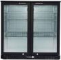 HCB Professionele Horeca Barkoelkast Zuinige glasdeur koelkast met 2 klapdeuren 218 liter Koeling met glazen deur Flessenkoelkast Drankenkoelkast klein Bier koelkast 52x90x84 cm (DxBxH) 70 kg Frigo 7939 - Thumbnail 2
