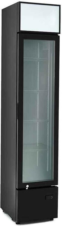 HCB Professionele Horeca Glasdeur koelkast 1 deur 160 liter 230V Koeling met glazen deur Flessenkoelkast Drankenkoelkast 39.5x49x188.5 cm (BxDxH) 73 kg Frigo 7948 - Foto 2