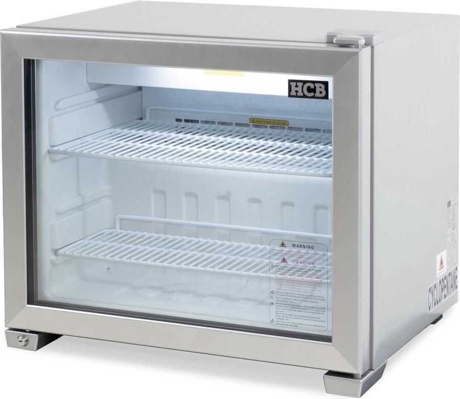 HCB Professionele Horeca Glasdeur koelkast 55 liter 230V Zuinige koeling met glazen deur Flessenkoelkast Drankenkoelkast 53x62x55 cm (DxBxH) 35 kg Frigo 7652 - Foto 2